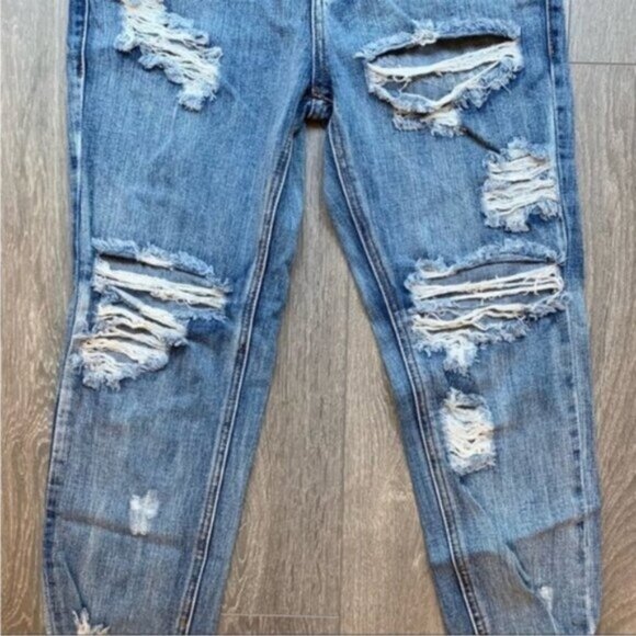 One Teaspoon Boyfriend Awesome Baggies Jeans Distressed Denim straight leg 25 - Picture 7 of 16